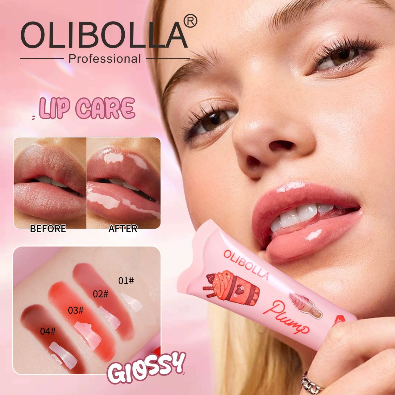لیپ گلاس بستنی olibolla